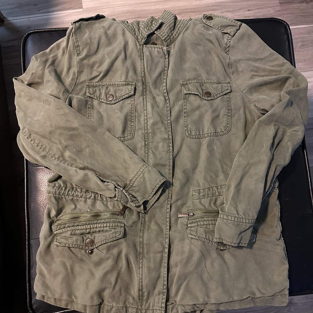 Nanette Lepore Olive Green Lightweight Utility Jacket